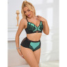 Subblime - 955557 Ensemble Soutien-Gorge En Cuir Verni Vert Avec Fermeture Éclair S/M